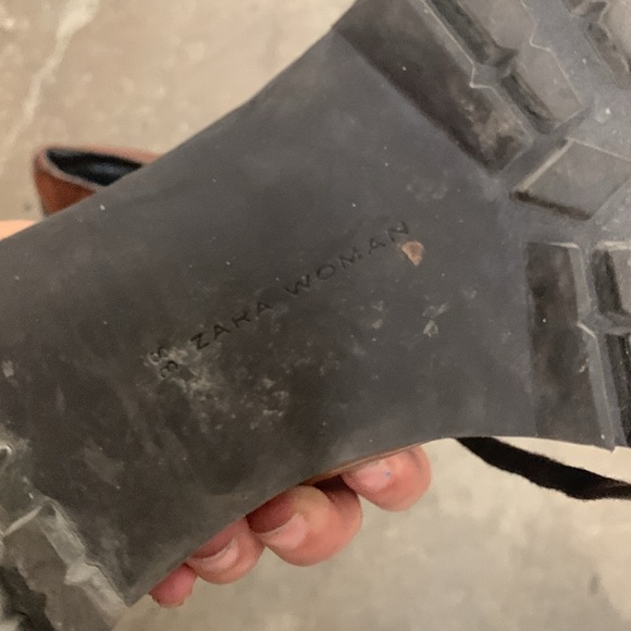 Zara Brown Leather Shoes made in portugal - Picture 6 of 7